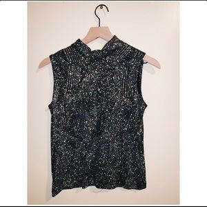 Mock neck vintage Sparkle Tank